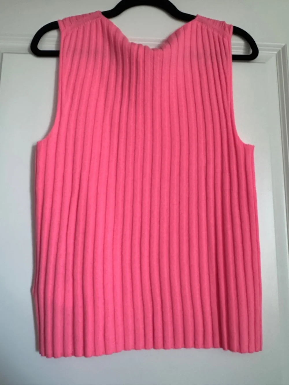 NWT J. CREW Women’s Wide-rib cashmere sweater shell Neon Capri Medium *SEE NOTE* - Picture 3 of 16